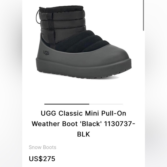 Ugg Classic Mini Pull-On Weather Boot Size 11 NWT main image 4